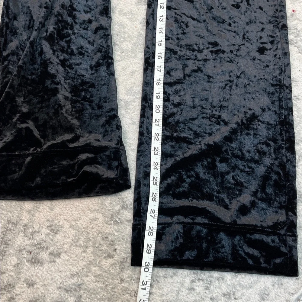 HALARA VELVET BLACK HIGH WAISTED WIDE LEG FRONT POCKET PULL ON PANTS SZ MED NWT - Picture 12 of 12